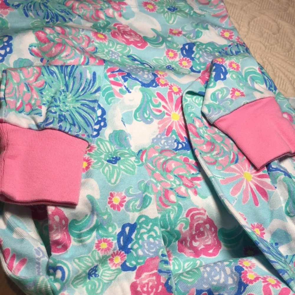 Girls spring Pottery barn Lilly Pulitzer Kids Pajamas - Pink and Blue